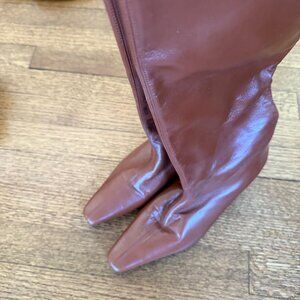 tall brown leather boots